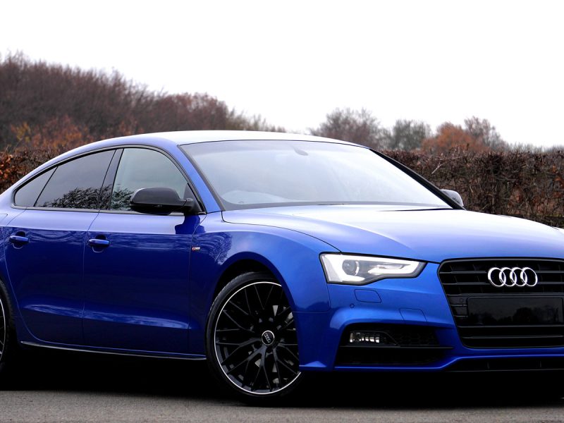 Blue Audi Sedan